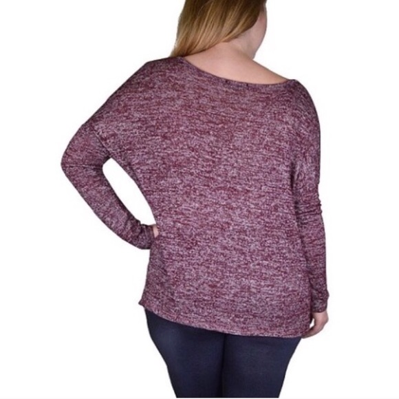 NEW PLUS Pinkish/Purple marled sweater - Picture 3 of 4
